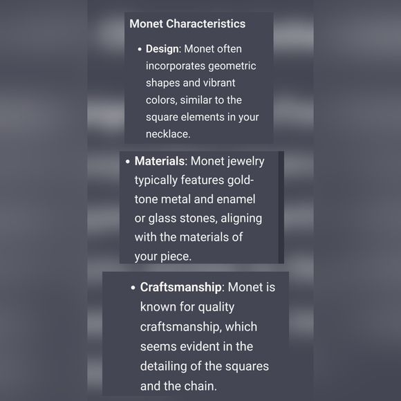 Vintage Topaz Geometric Pendant Necklace - Picture 8 of 8